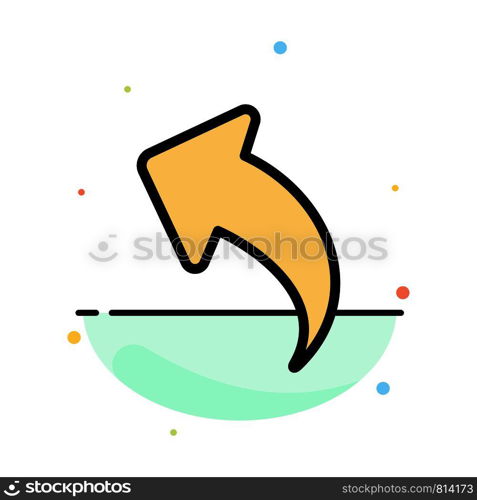 Arrow, Left, Up, Arrows Abstract Flat Color Icon Template