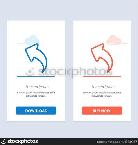 Arrow, Left, Up, Arrows Blue and Red Download and Buy Now web Widget Card Template