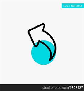 Arrow, Left, Up, Arrows turquoise highlight circle point Vector icon