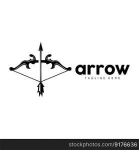 Arrow Logo, Bow Arrow Minimalist Simple Design, Archer Vector, Templet Illustration Symbol Icon