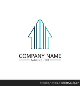 Arrow logo  design vector for music, media, play, digital audio and speed, finance, business template logo