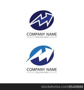 Arrow logo  design vector for music, media, play, digital audio and speed, finance, business template logo