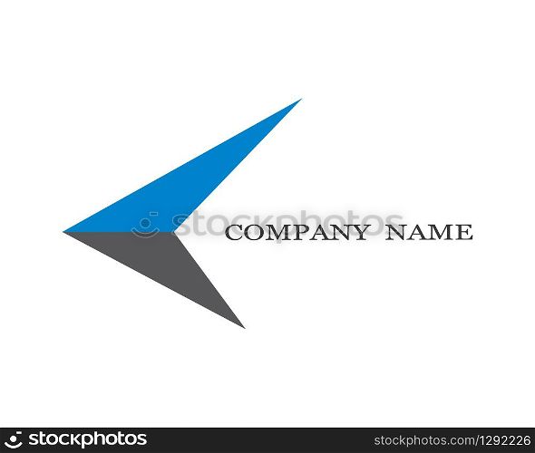 Arrow logo template vector icon illustration design