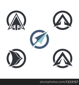 Arrow logo vector icon illustration