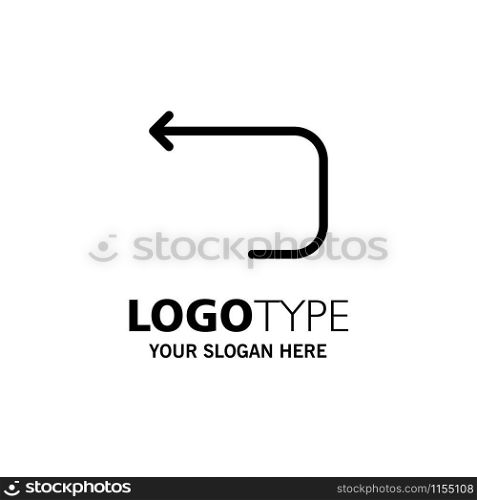 Arrow, Loop, Loop Arrow, Back Business Logo Template. Flat Color