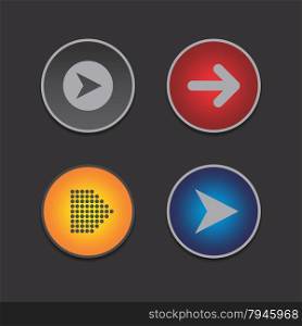 arrow media icon button vector graphic art illustration