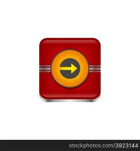 arrow media icon button vector graphic art illustration. arrow icon button