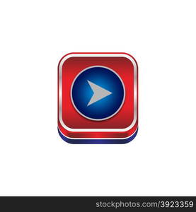 arrow media icon button vector graphic art illustration. arrow icon button