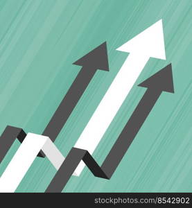 arrow moving upward, leadership business concept design