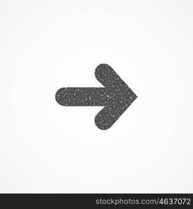 Arrow on a grey background. Vector illustration