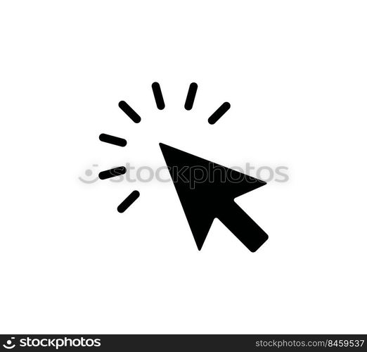 Arrow pointer icon vector logo design for computer