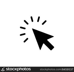 Arrow pointer icon vector logo design for computer