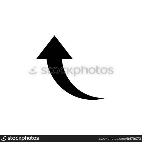 Arrow pointer icon vector logo design template flat trendy