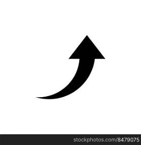 Arrow pointer icon vector logo design template flat trendy