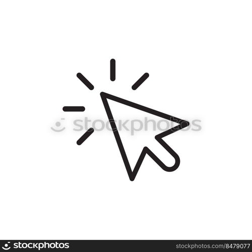 Arrow pointer icon vector logo design template flat trendy