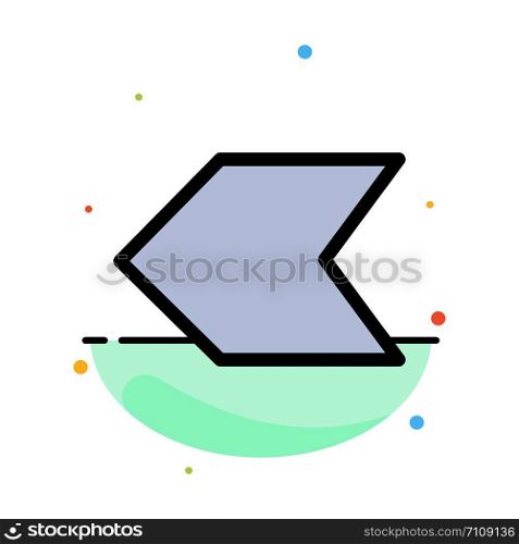 Arrow, Pointer, Left Abstract Flat Color Icon Template