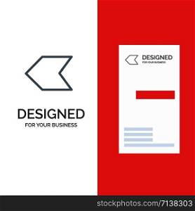 Arrow, Pointer, Left Grey Logo Design and Business Card Template