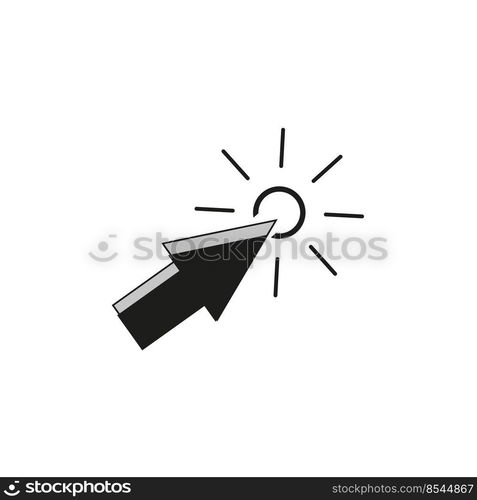 Arrow pointer, mouse cursor. Computer technology concept. Vector illustration. stock image. EPS 10.. Arrow pointer, mouse cursor. Computer technology concept. Vector illustration. stock image. 