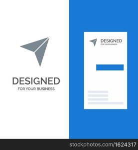 Arrow, Pointer, Up, Next Grey Logo Design and Business Card Template