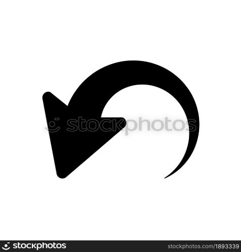 Arrow pointer vector icon isolated on white background