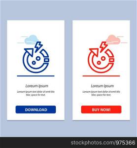 Arrow, Power, Save, World Blue and Red Download and Buy Now web Widget Card Template