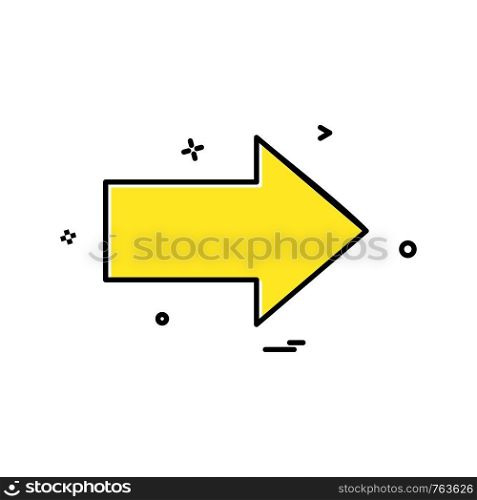 arrow right direction icon vector design