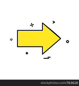arrow right direction icon vector design
