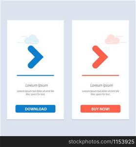 Arrow, Right, Forward, Direction Blue and Red Download and Buy Now web Widget Card Template