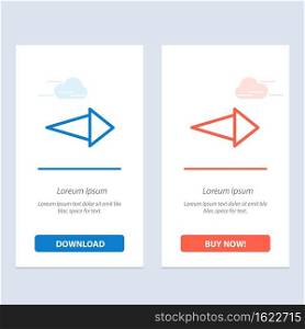 Arrow, Right, Next  Blue and Red Download and Buy Now web Widget Card Template