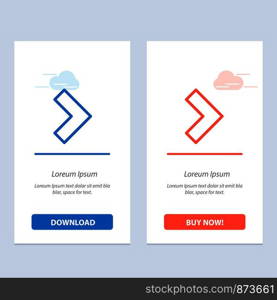Arrow, Right, Next Blue and Red Download and Buy Now web Widget Card Template