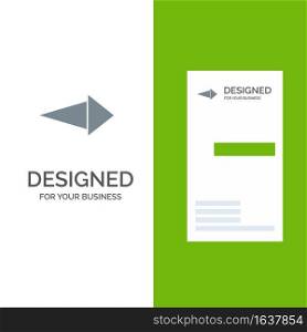 Arrow, Right, Next Grey Logo Design and Business Card Template