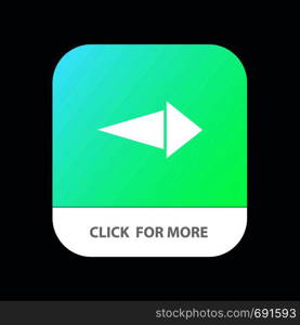 Arrow, Right, Next Mobile App Button. Android and IOS Glyph Version