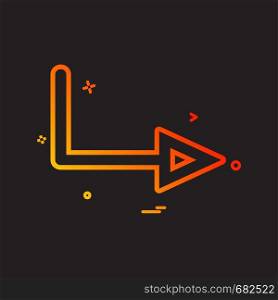 arrow right sign traffic icon vector design