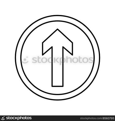 arrow road sign line icon vector. arrow road sign sign. isolated contour symbol black illustration. arrow road sign line icon vector illustration