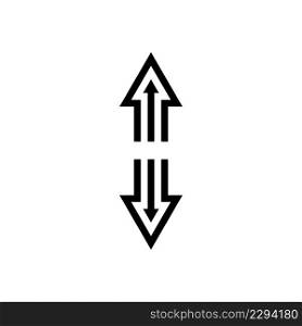 arrow scroll glyph icon vector. arrow scroll sign. isolated contour symbol black illustration. arrow scroll glyph icon vector illustration