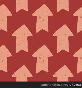 Arrow seamless pattern. Red arrows pattern. For book covers, wallpapers, graphic art, wrapping paper and textile design. Vector illustration. Arrow seamless pattern. Red arrows pattern illustration.