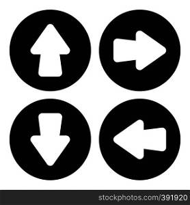 Arrow set icon. Simple illustration of arrow set vector icon for web design. Arrow set icon, simple style