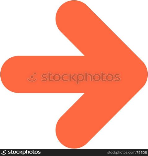Arrow sign direction icon navigation button pointer pictogram. Quick and easy recolorable shape isolated from background. Vector illustration a graphic element for design.