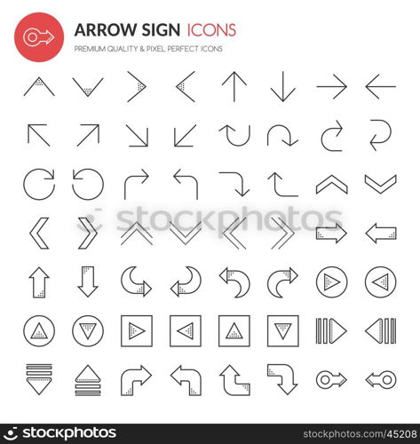 Arrow Sign Icons , Thin Line and Pixel Perfect Icons