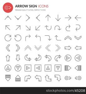 Arrow Sign Icons , Thin Line and Pixel Perfect Icons