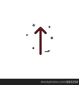 arrow sign up icon vector desige