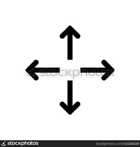 Arrow simple vector icon. Navigation pointer. Modern vector design element. Cursor icon vector.. Arrow simple vector icon. Navigation pointer. Modern vector design element.