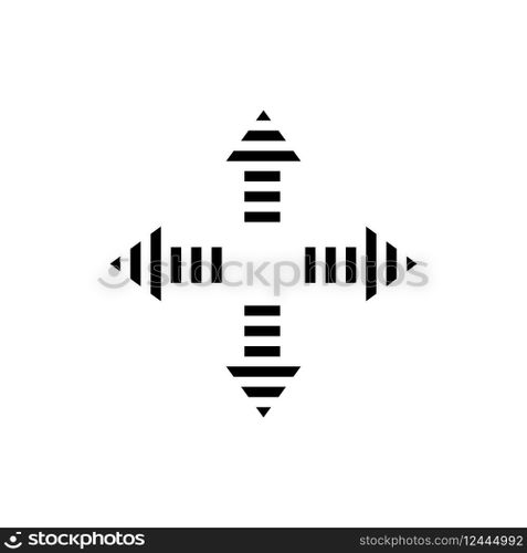 Arrow simple vector icon. Navigation pointer. Modern vector design element. Cursor icon vector.. Arrow simple vector icon. Navigation pointer. Modern vector design element.