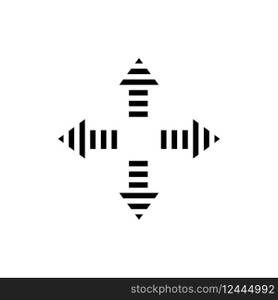Arrow simple vector icon. Navigation pointer. Modern vector design element. Cursor icon vector.. Arrow simple vector icon. Navigation pointer. Modern vector design element.
