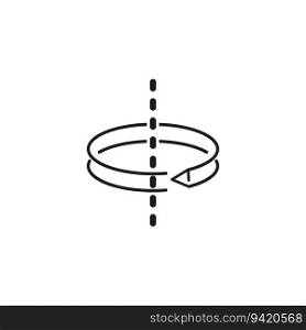 Arrow spin around axis icon. Twist direction. Circle refresh or restart. Vector illustration. stock image. EPS 10.. Arrow spin around axis icon. Twist direction. Circle refresh or restart. Vector illustration. stock image.