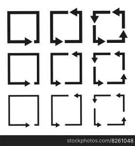 arrow squares. Business strategy concept. Vector illustration. EPS 10.. arrow squares. Business strategy concept. Vector illustration.