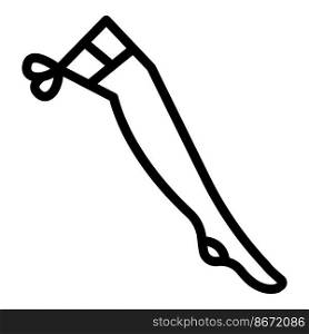Arrow stockings icon outline vector. Stocking leg. Woman compression. Arrow stockings icon outline vector. Stocking leg