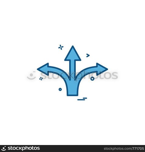 arrow straight right left icon vector design