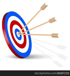 arrow target for marketing design. Sport concept. Accuracy winner. Sport game. Vector illustration. EPS 10.. arrow target for marketing design. Sport concept. Accuracy winner. Sport game. Vector illustration.