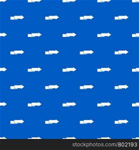 Arrow to right pattern repeat seamless in blue color for any design. Vector geometric illustration. Arrow to right pattern seamless blue
